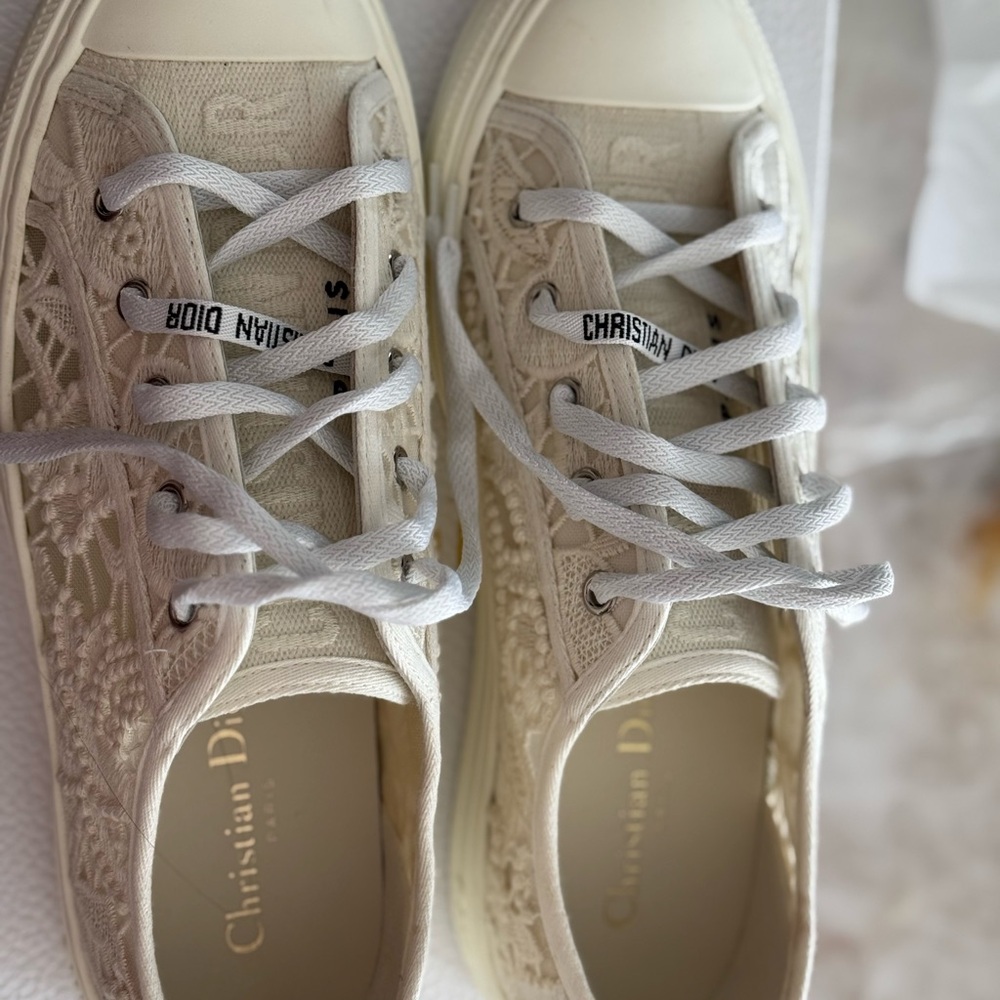 Dior Macrame Embroidery Sneakers (Used once)